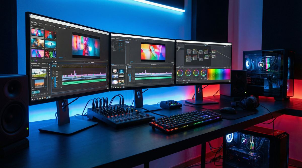 妻社-专业视频剪辑工作台展示